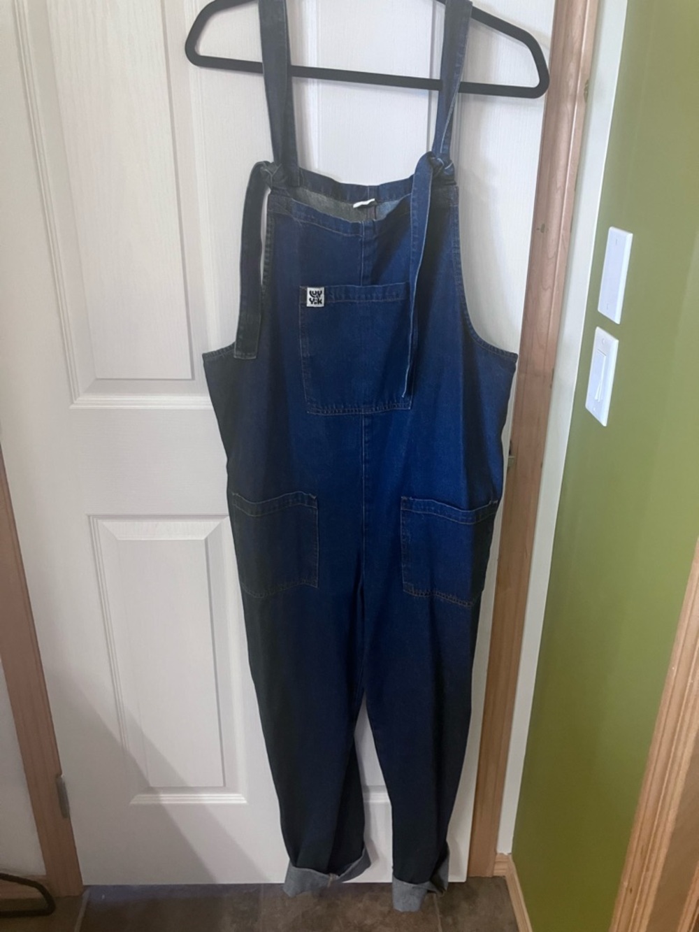 Lucy & Yak Dark Blue Denim Overalls Jumpsuit